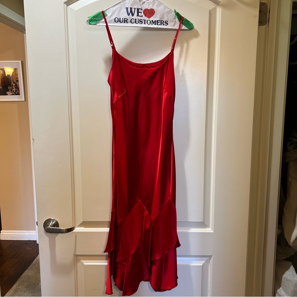 Papell Boutique - Red Satin dress